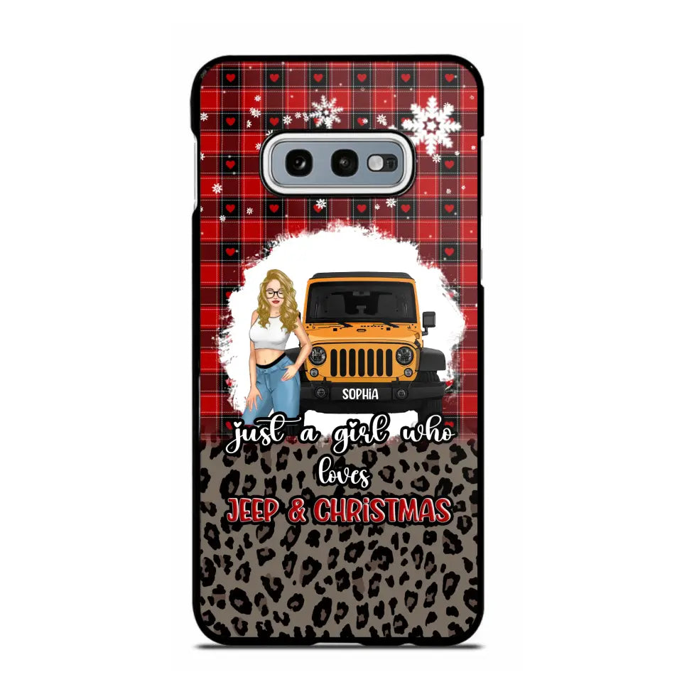 Personalized Just A Girl Who Loves Jeep & Christmas Christmas Gift Phonecase Printed NTMTHN231083