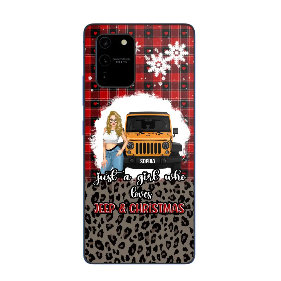 Personalized Just A Girl Who Loves Jeep & Christmas Christmas Gift Phonecase Printed NTMTHN231083