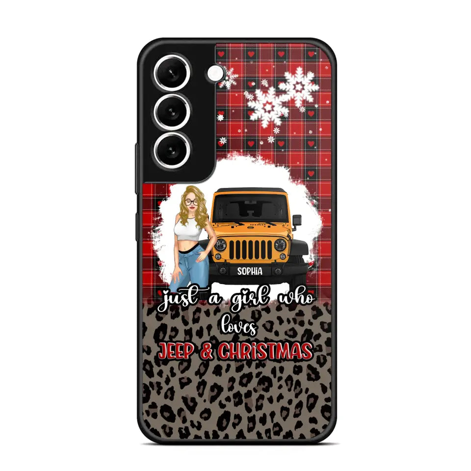 Personalized Just A Girl Who Loves Jeep & Christmas Christmas Gift Phonecase Printed NTMTHN231083