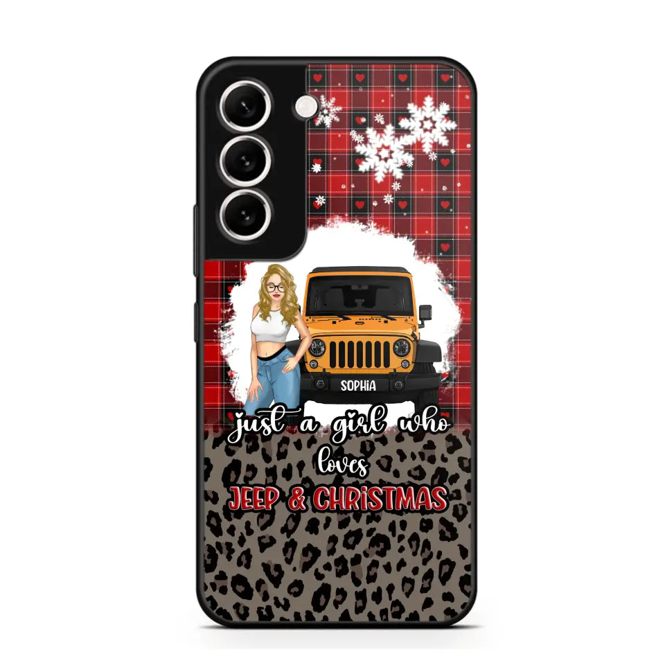 Personalized Just A Girl Who Loves Jeep & Christmas Christmas Gift Phonecase Printed NTMTHN231083