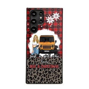 Personalized Just A Girl Who Loves Jeep & Christmas Christmas Gift Phonecase Printed NTMTHN231083