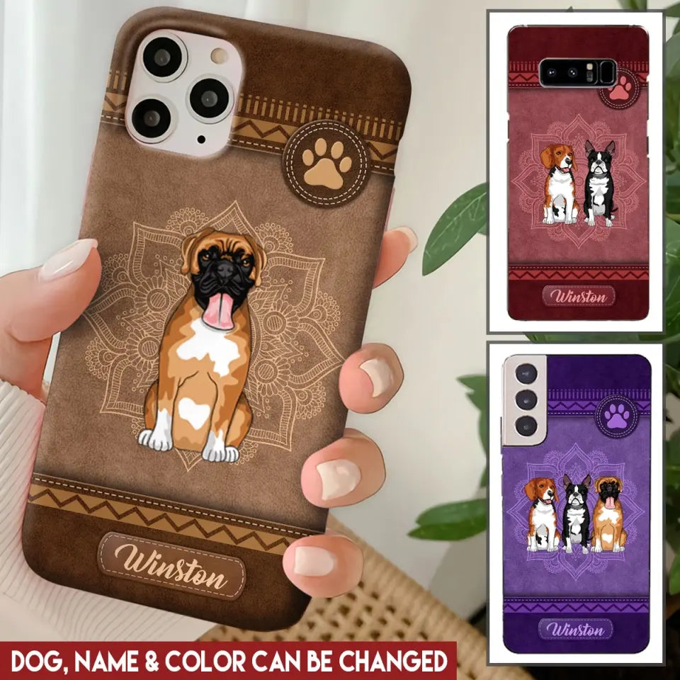 Personalized Dog Name Dog Lovers Gift Phonecase Printed LVA231126