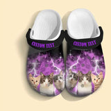 Personalized Upload Your Cat Photo Cat Lovers Gift Clogs Slipper Shoes Printed HN231153