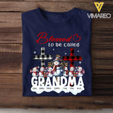 Personalized Blessed To Be Called Grandma Snowman Kid Names T-shirt Printed HN231175