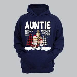 Personalized Auntie Niece's Best Friend Nephew's Best Partner In Crime Christmas Gift Hoodie 2D Printed HN231203