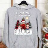 Personalized Happiness Is Being A Grandma Girl Xmas Kid Names Christmas Gift Hoodie 2D Printed LVA231216