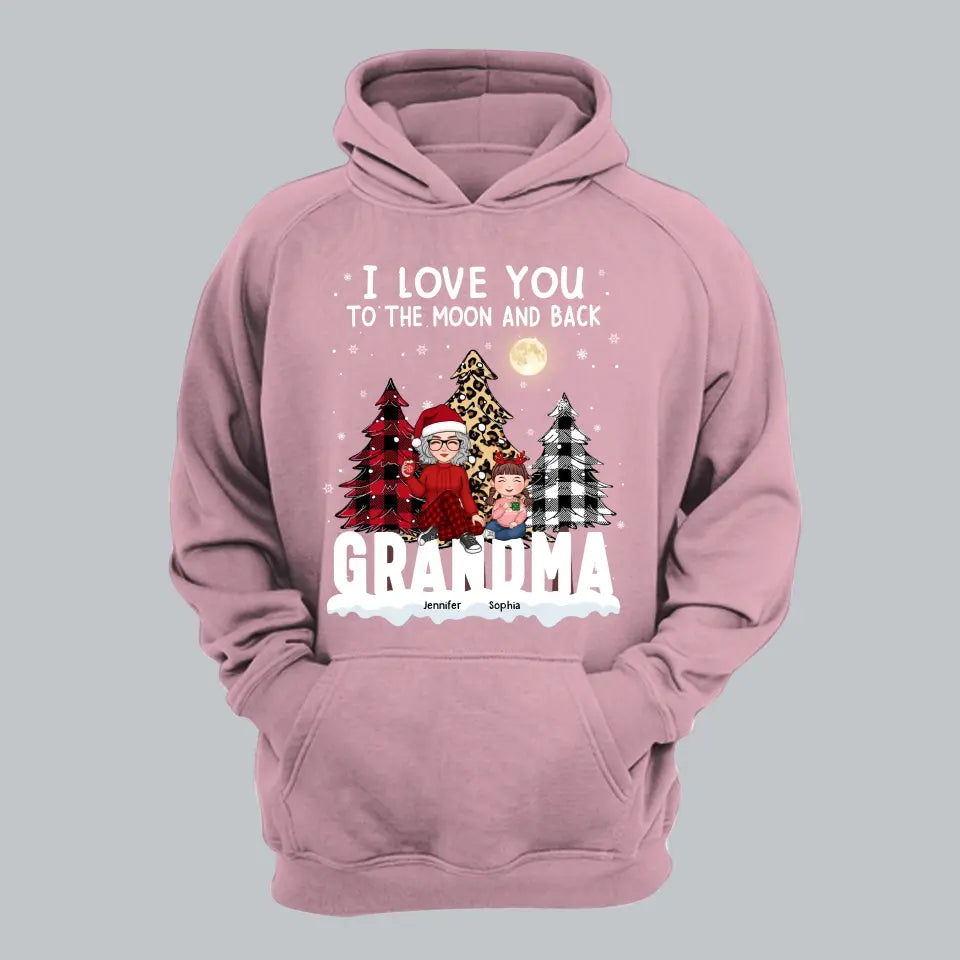 Personalized Happiness Is Being A Grandma Girl Xmas Kid Names Christmas Gift Hoodie 2D Printed LVA231216