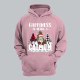 Personalized Happiness Is Being A Cat Mom Cat Lovers Gift Christmas Gift Hoodie 2D Printed LVA231221