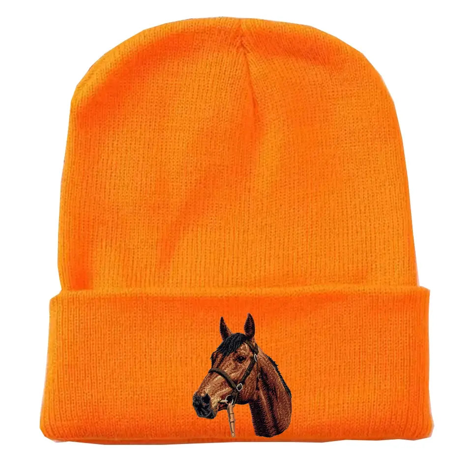 Personalized Upload Your Horse Photo Embroidered Beanie Printed VQ231235