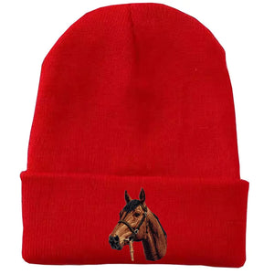 Personalized Upload Your Horse Photo Embroidered Beanie Printed VQ231235