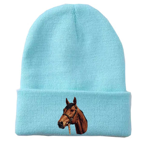 Personalized Upload Your Horse Photo Embroidered Beanie Printed VQ231235