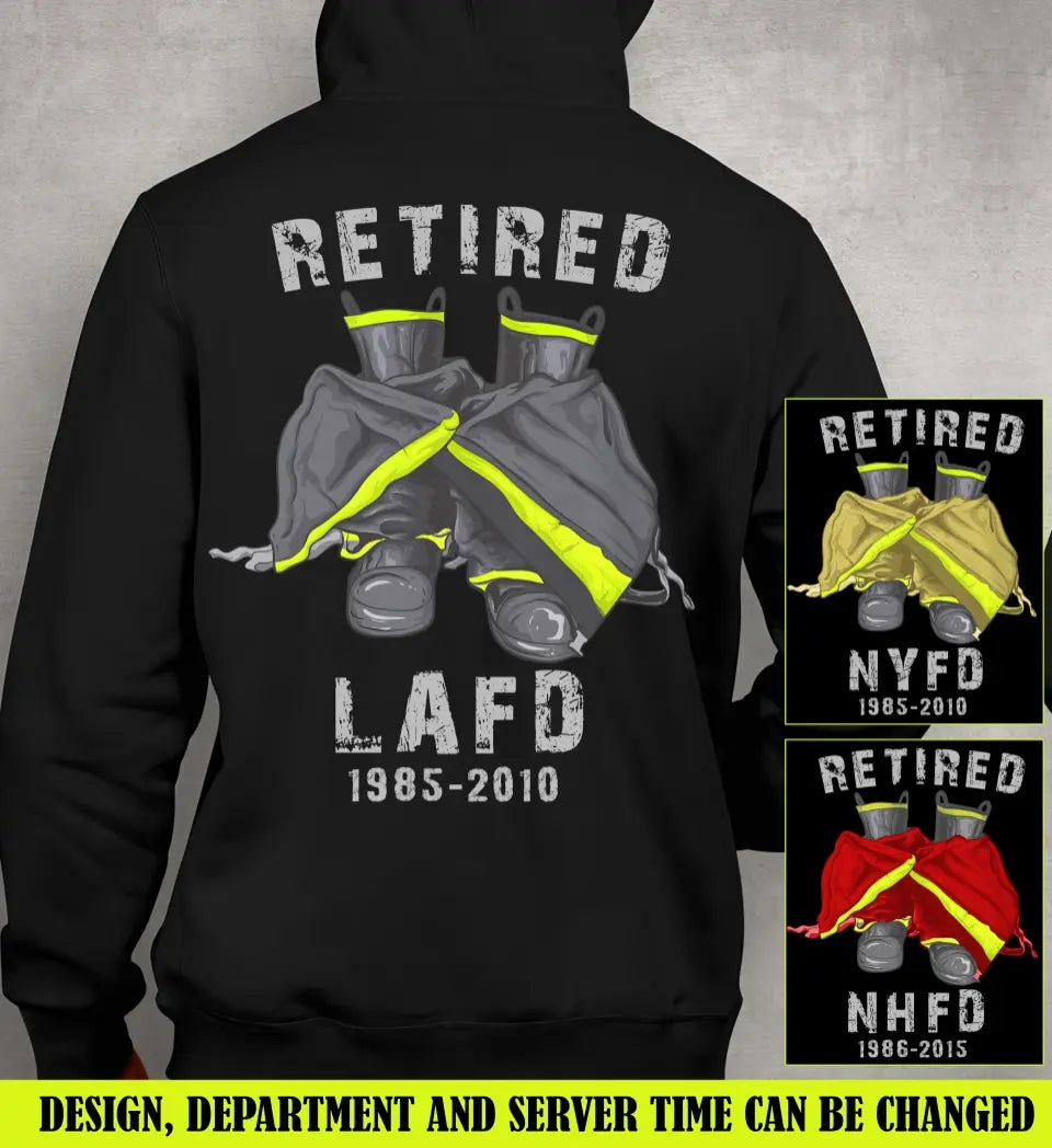 Personalized Firefighter Retired Custom Department & Served Time Hoodie 2D Printed KVH231245