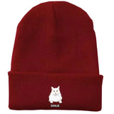 Personalized Cat Name Cat Lovers Gift Embroidered Beanie Printed LVA231244