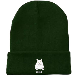 Personalized Cat Name Cat Lovers Gift Embroidered Beanie Printed LVA231244