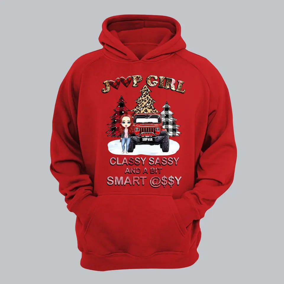 Personalized Jeep Girl Classy Sassy And A Bit Smart Assy Christmas Gift Hoodie 2D Printed HN231248