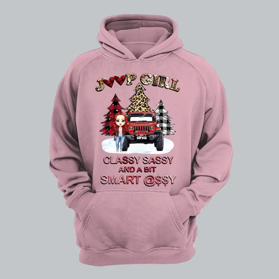 Personalized Jeep Girl Classy Sassy And A Bit Smart Assy Christmas Gift Hoodie 2D Printed HN231248