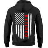 Personalized Thin Red Line Retired Firefighter Hoodie 2D Printed QTKH1268