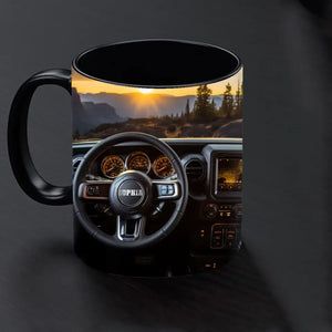 Personalized Jeep Wrangler Custom Name Black Mug Printed HN231274