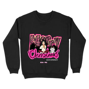 Personalized Merry Christmas Love Cat Mom Life Cat Lovers Gift Christmas Gift Sweatshirt Printed MTVQ231348