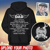 Personalized Upload Your Photo Custom Name & Time Dad Memorial Hoodie 2D Printed VQ231377