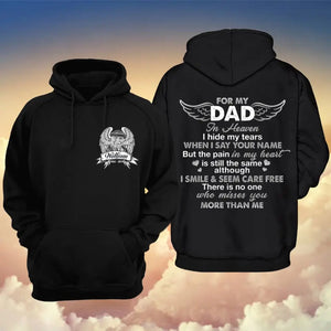 Personalized Upload Your Photo Custom Name & Time Dad Memorial Hoodie 2D Printed VQ231377