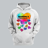 Personalized Grandma's Sweethearts Kid Names Hoodie 2D Printed KVH231375