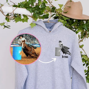 Personalized Upload Your Photo & Custom Name Rodeo Hoodie 2D Printed LVA231401