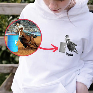 Personalized Upload Your Photo & Custom Name Rodeo Hoodie 2D Printed LVA231401