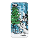 Personalized Grandma Snowman Custom Kid's Name Christmas Gift Phonecase Printed HN231402