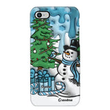 Personalized Grandma Snowman Custom Kid's Name Christmas Gift Phonecase Printed HN231402