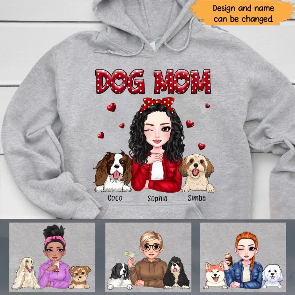 Personalized Dog Mom Dog Lovers Gift Hoodie 2D Printed HN231381