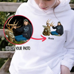 Personalized Upload Your Deer Photo Hoodie 2D Printed KVH231410