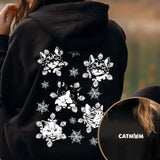 Personalized Upload Your Cat Photo Snowflakes Hoodie 2D Printed MTVQ231429