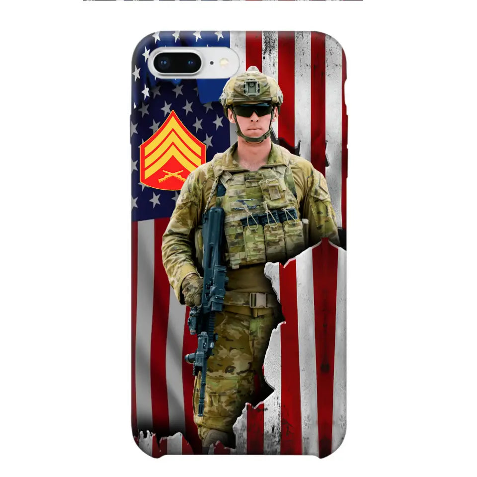 Personalized US Veteran Logo Custom Name Phonecase Printed 231430AHVH