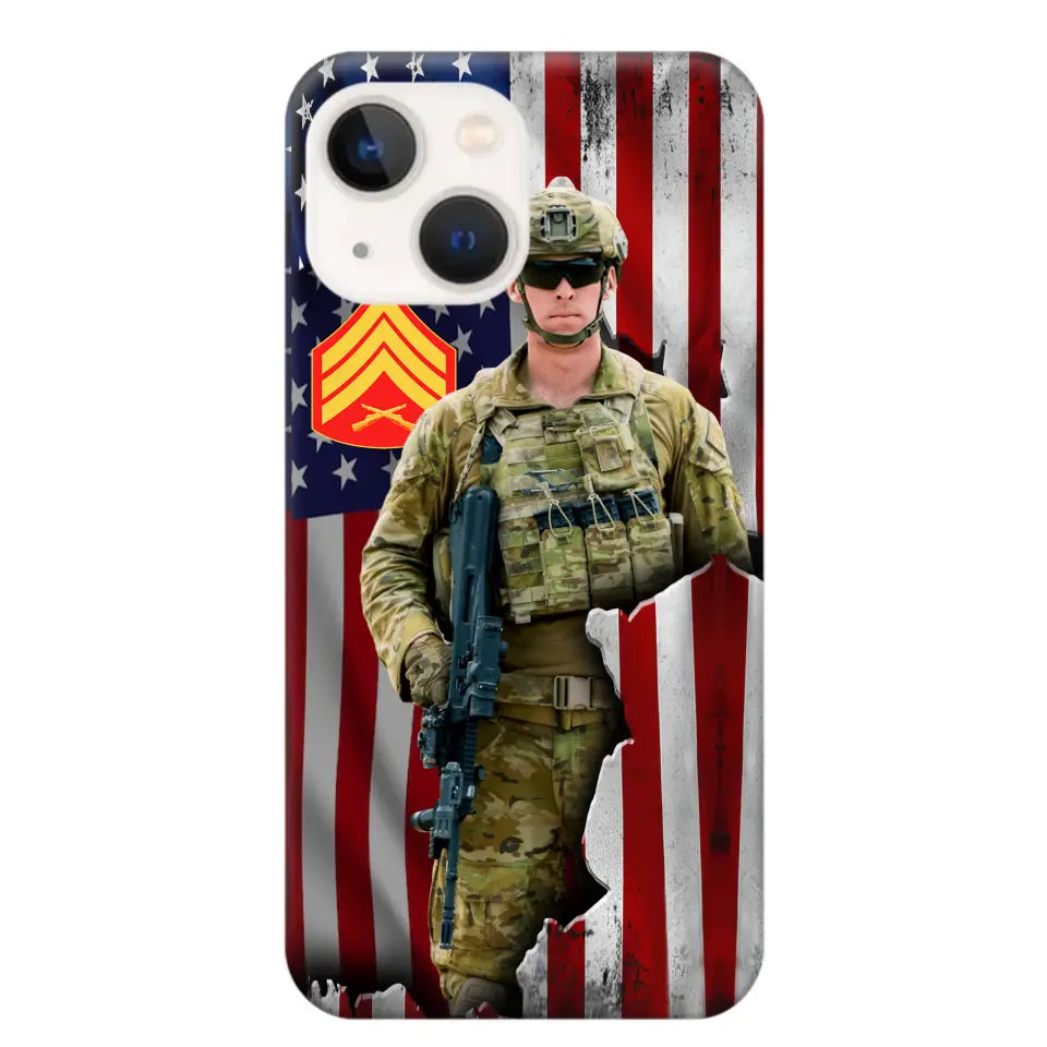 Personalized US Veteran Logo Custom Name Phonecase Printed 231430AHVH