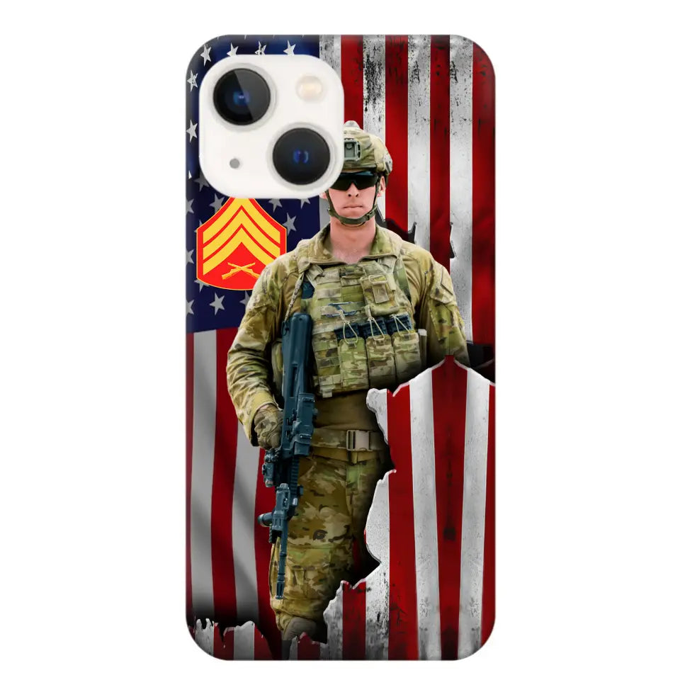 Personalized US Veteran Logo Custom Name Phonecase Printed 231430AHVH