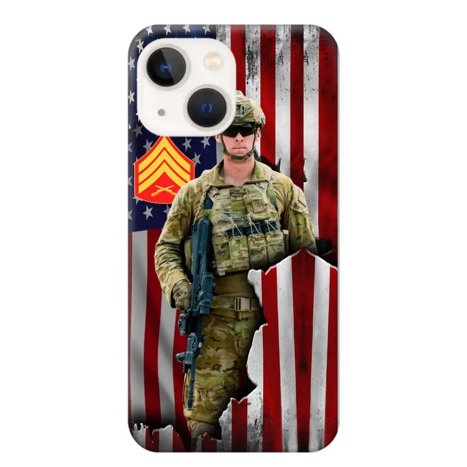 Personalized US Veteran Logo Custom Name Phonecase Printed 231430AHVH