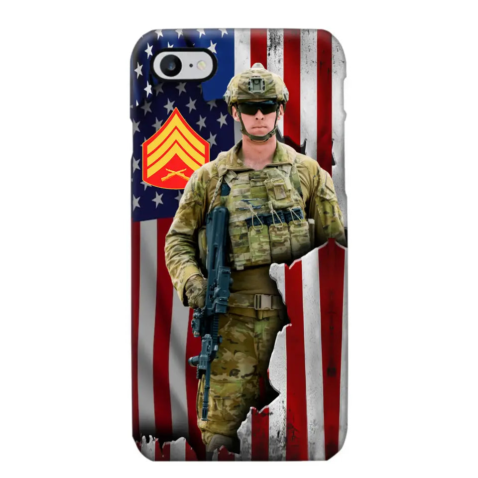 Personalized US Veteran Logo Custom Name Phonecase Printed 231430AHVH