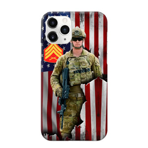 Personalized US Veteran Logo Custom Name Phonecase Printed 231430AHVH