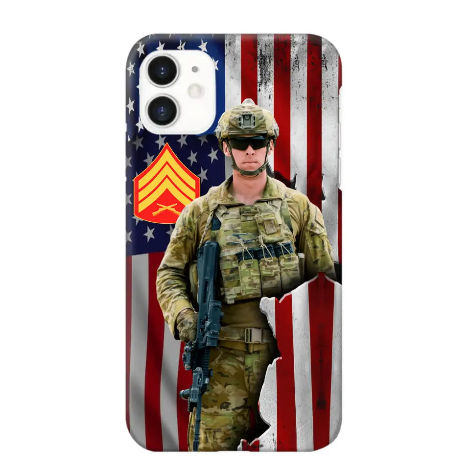 Personalized US Veteran Logo Custom Name Phonecase Printed 231430AHVH