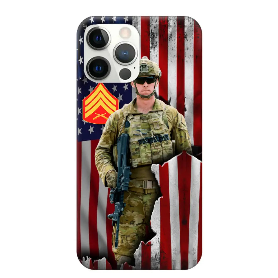 Personalized US Veteran Logo Custom Name Phonecase Printed 231430AHVH