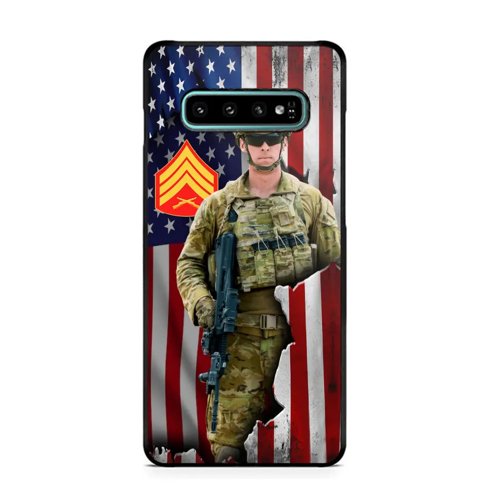 Personalized US Veteran Logo Custom Name Phonecase Printed 231430AHVH