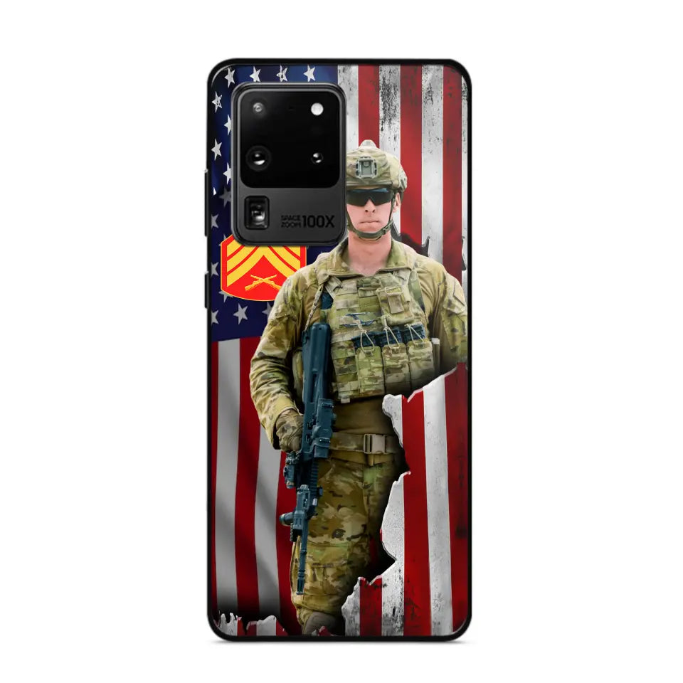 Personalized US Veteran Logo Custom Name Phonecase Printed 231430AHVH