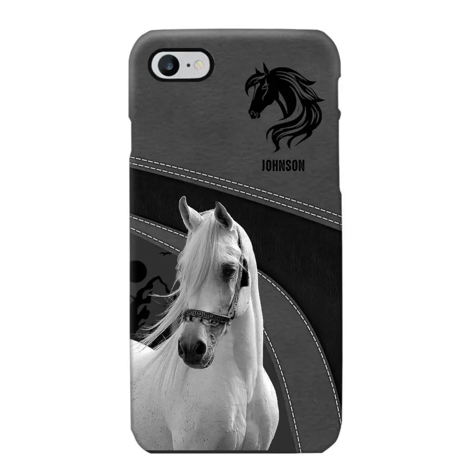 Personalized Upload Your Horse Photo Horse Custom Name Phonecase Printed VQ231438