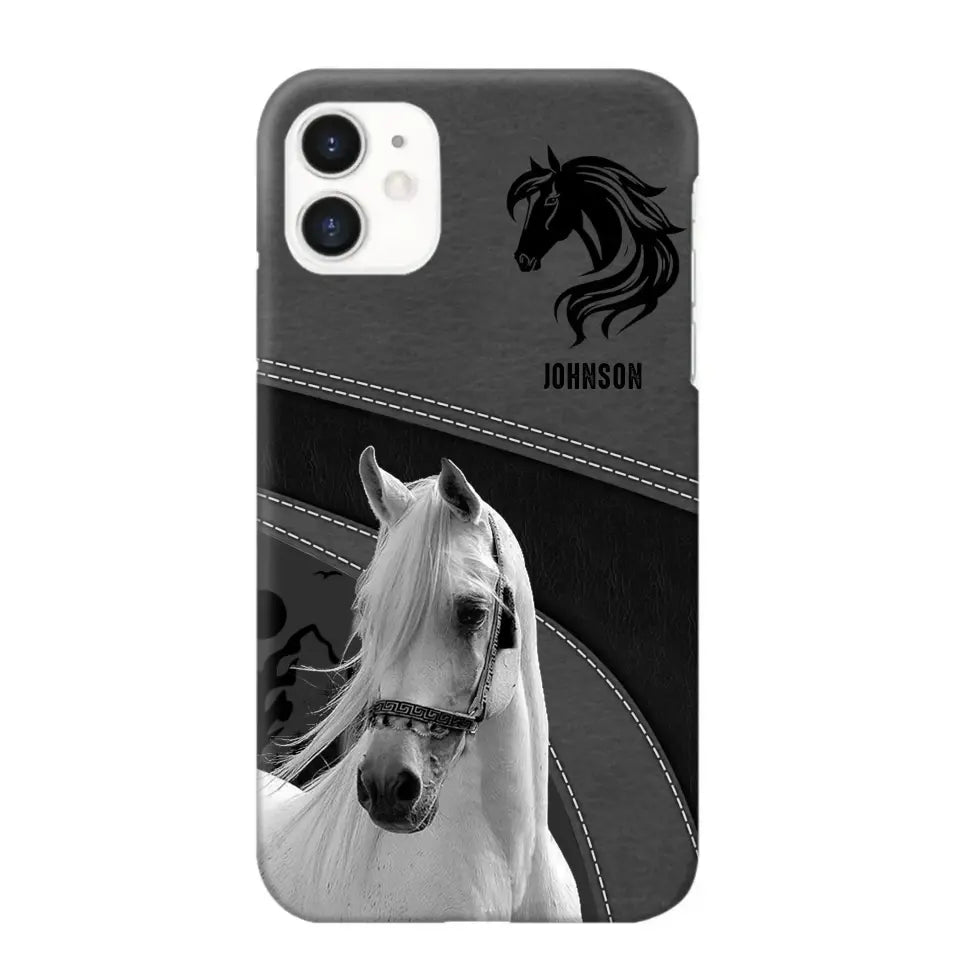 Personalized Upload Your Horse Photo Horse Custom Name Phonecase Printed VQ231438