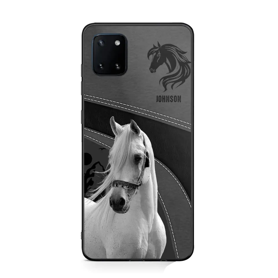 Personalized Upload Your Horse Photo Horse Custom Name Phonecase Printed VQ231438