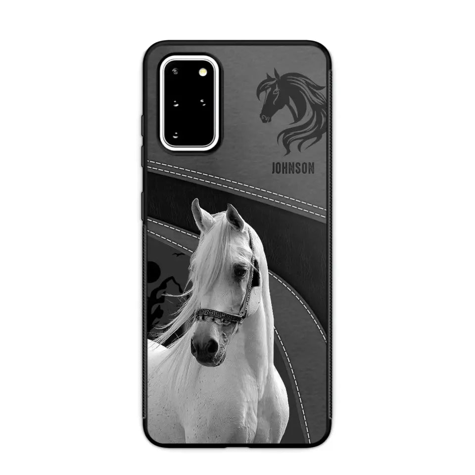 Personalized Upload Your Horse Photo Horse Custom Name Phonecase Printed VQ231438