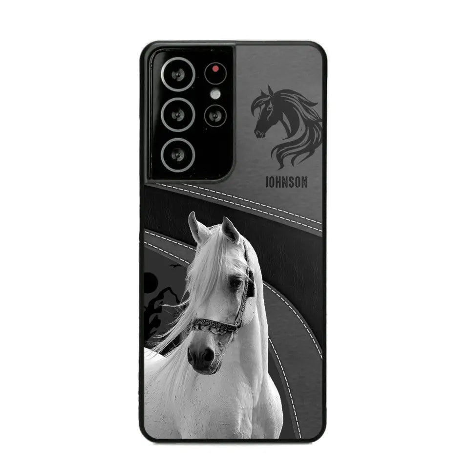 Personalized Upload Your Horse Photo Horse Custom Name Phonecase Printed VQ231438