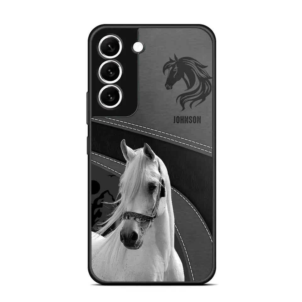 Personalized Upload Your Horse Photo Horse Custom Name Phonecase Printed VQ231438