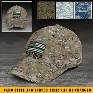 Personalized US Military Veteran Retired Custom Served Time Cap QTKH1443